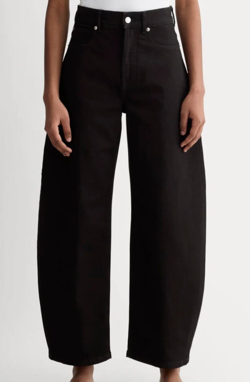 Everlane Black Wide Leg Flare Jeans